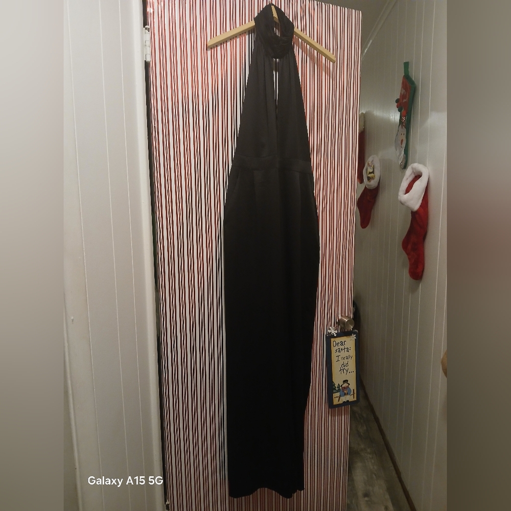 Woman's guess Los Angeles  satin black jumpsuit size 10